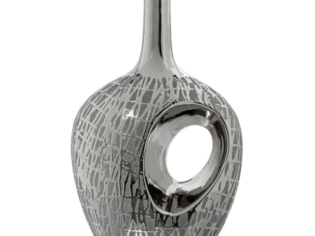 Jarrón de cerámica PLATA AGUJERO, 36cms.